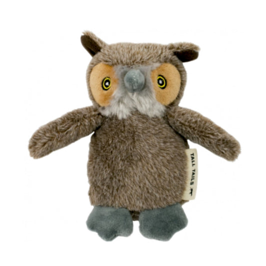 Plush Owl Squeaker Tall Tails