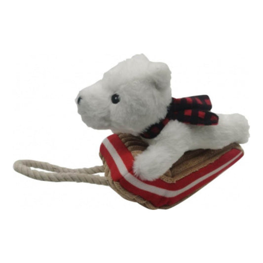 Polar Bear Sled Tug Red Tall Tails