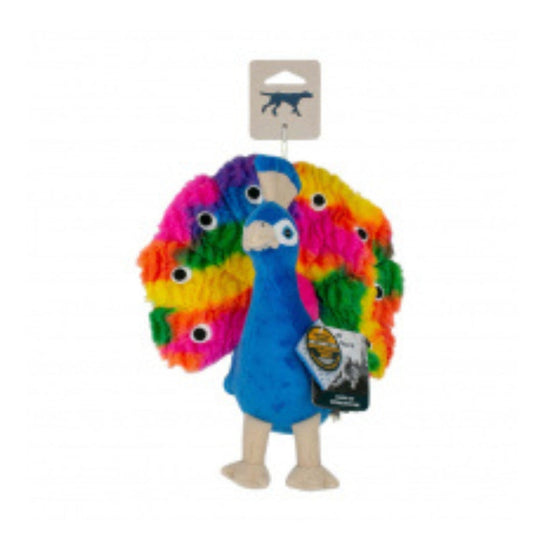 Plush Peacock Squeaker Tall Tails