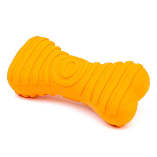 Latex Bone Squeaker Orange