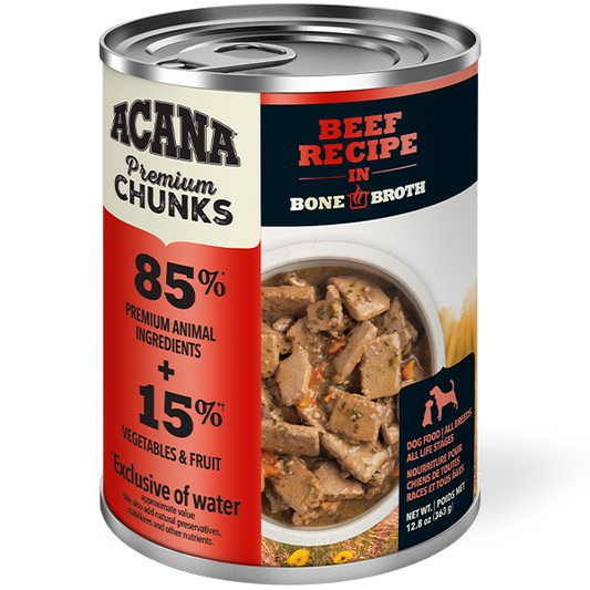 Dog Premium Chunks Beef in Bone Broth 12/363g +%5 Case Discount URBAN PAW PETS