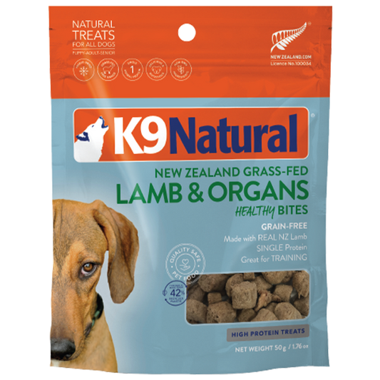 K9 Natural Dog Treats Healthy Bites Lamb & Organs 1.76oz