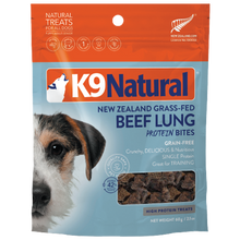 K9 Natural Dog Treats Protein Bites Beef Lung 2.1oz URBAN PAW PETS