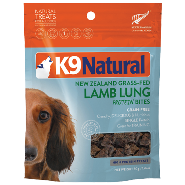 K9 Natural Dog Treats Protein Bites Lamb Lung 1.76oz URBAN PAW PETS