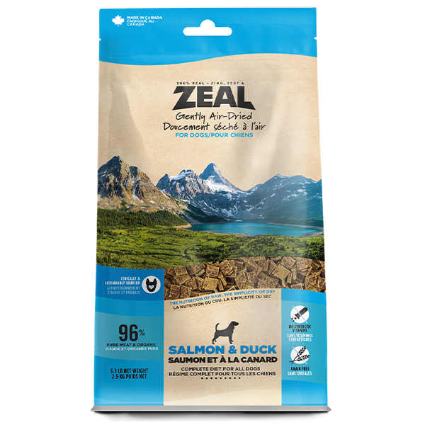 Saumon et Canard Séchés à l'Air pour Chiens