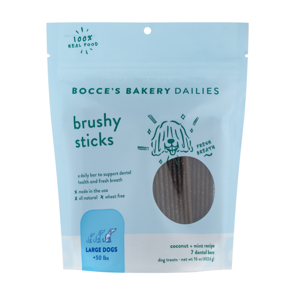 Bocce's Bakery Dog Dailies Brushy Sticks Large 16 oz URBAN PAW PETS