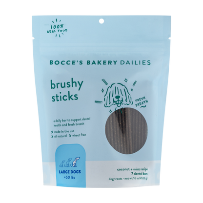 Bocce's Bakery Dog Dailies Brushy Sticks Large 16 oz URBAN PAW PETS