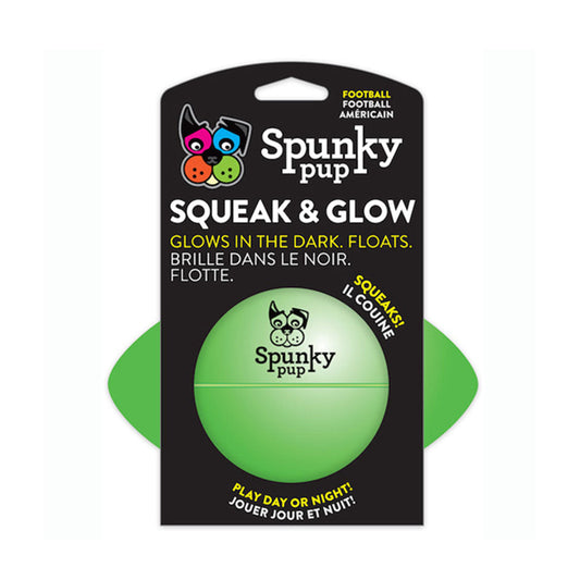Squeak & Glow Football Spunky Pup