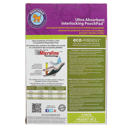 PoochPad™ Ultra Absorbent Interlocking Pads - 2 Pack URBAN PAW
