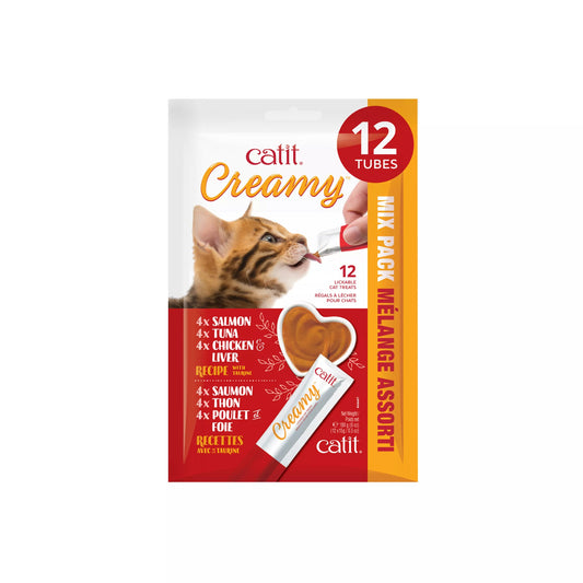 Catit Creamy Lickable Cat Treat - Assorted Multipack - 12 pack URBAN PAW PETS