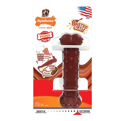 Nylabone® Power Chew Basted Blast Dog Toy - Bacon & Steak Flavor