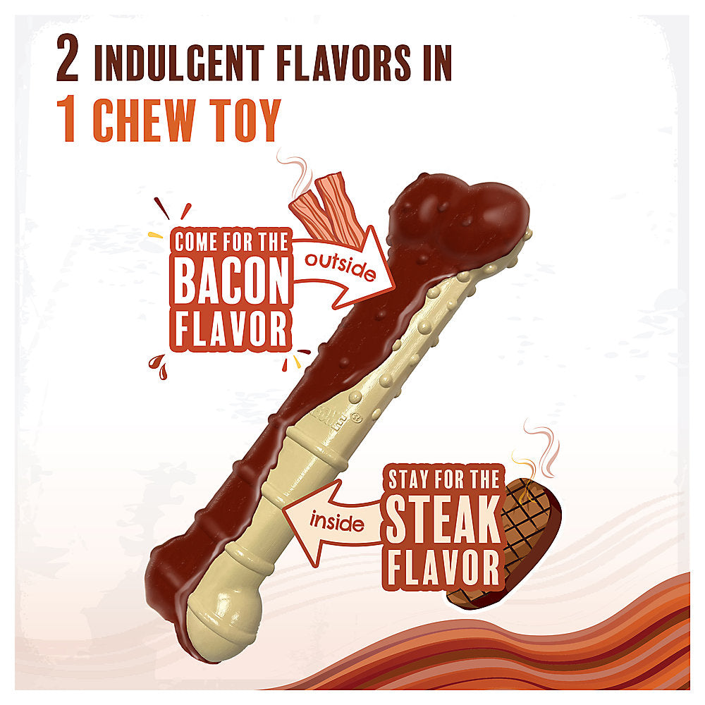 Nylabone® Power Chew Basted Blast Dog Toy - Bacon & Steak Flavor