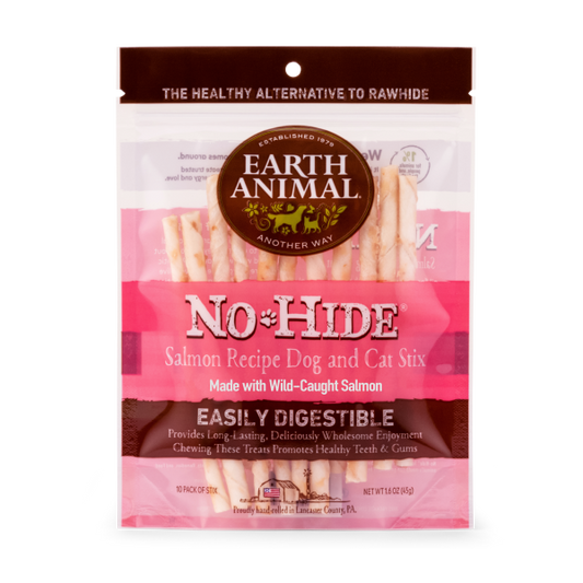 Earth Animal Dog/Cat NoHide Chew Stix Salmon 10pk URBANPAWPETS LTD.