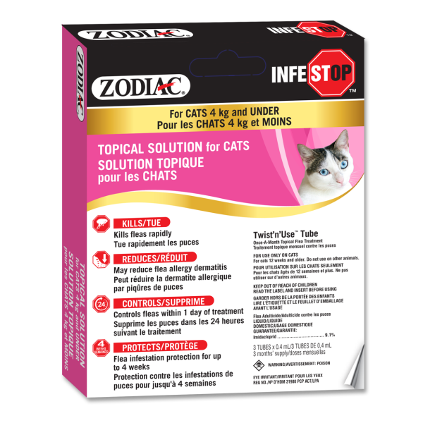 Zodiac Infestop Cats under 4 kg URBANPAWPETS LTD.