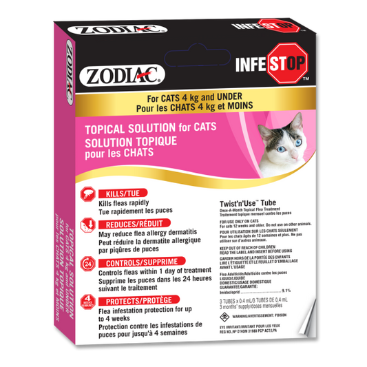 Zodiac Infestop Cats under 4 kg URBANPAWPETS LTD.