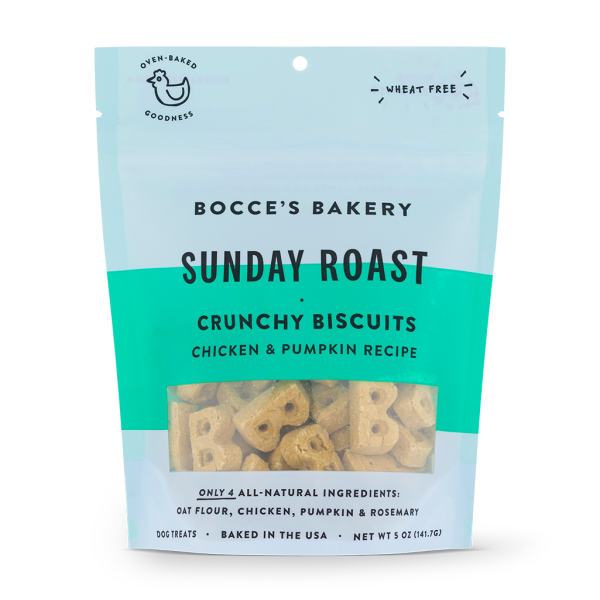 Bocce's Bakery Dog Crunchy Biscuits Sunday Roast 5 oz URBAN PAW PETS