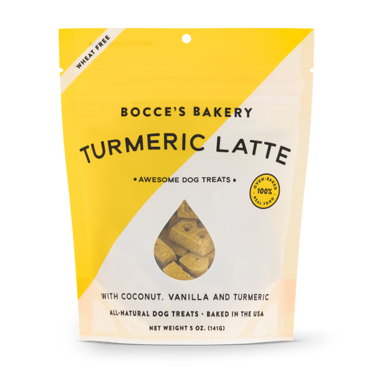 Bocce's Bakery Dog Crunchy Biscuits Turmeric Latte 5 oz