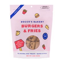 Bocce's Bakery Dog Crunchy Biscuits Burgers & Fries 5 oz URBAN PAW PETS