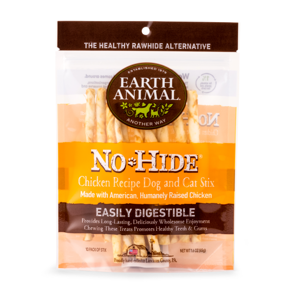 Earth Animal Dog/Cat NoHide Chew Stix Chicken 10pk URBANPAWPETS LTD.