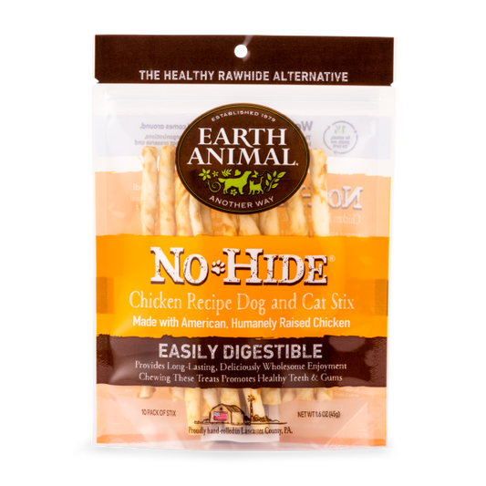 Earth Animal Dog/Cat NoHide Chew Stix Chicken 10pk URBANPAWPETS LTD.