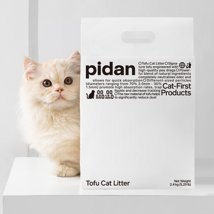 Pidan Tofu Cat Litter | 70% 2mm mix 30% 1.5mm Original Tofu Cat Litter (Pure Tofu) | 2.4 kg per bag URBAN PAW PETS