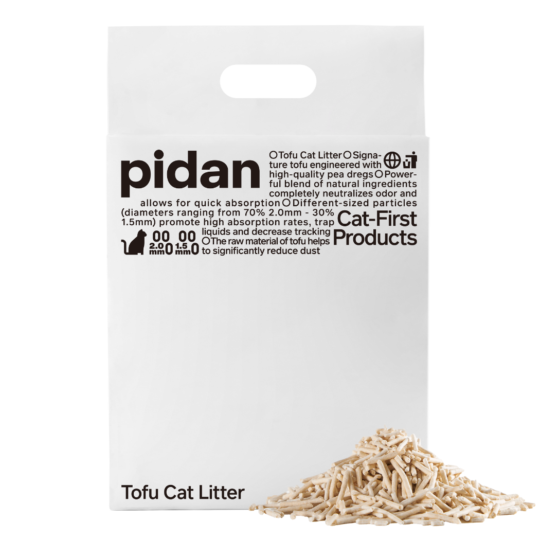 Pidan Tofu Cat Litter | 70% 2mm mix 30% 1.5mm Original Tofu Cat Litter (Pure Tofu) | 2.4 kg per bag URBAN PAW PETS
