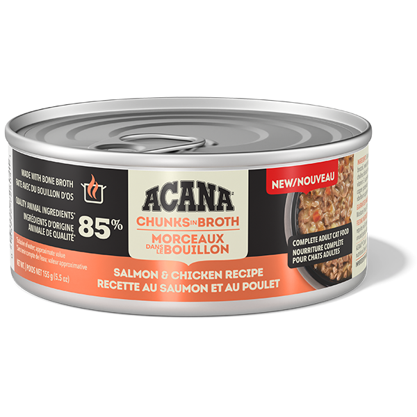 Cat Chunks in Broth Salmon & Chicken 12/155g +%5 Case Discount URBAN PAW PETS
