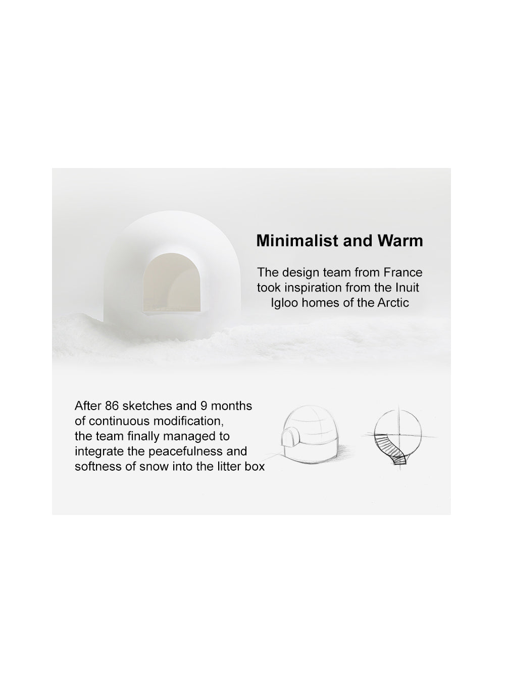 Pidan "Igloo" Cat Litter Box incl. litter scoop URBAN PAW PETS