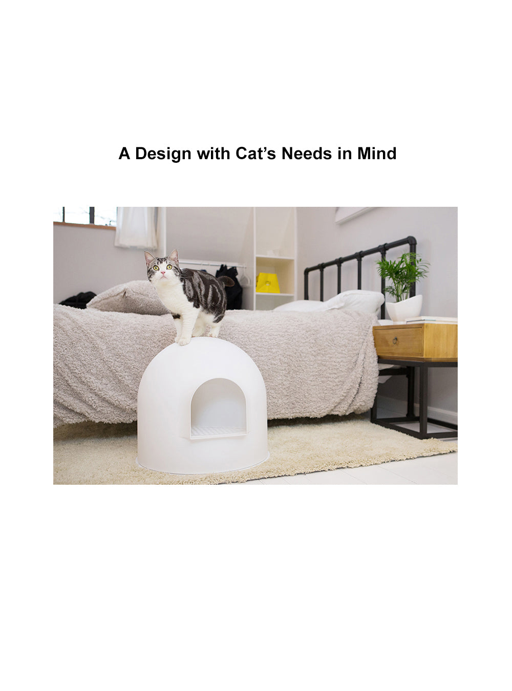 Pidan "Igloo" Cat Litter Box incl. litter scoop URBAN PAW PETS