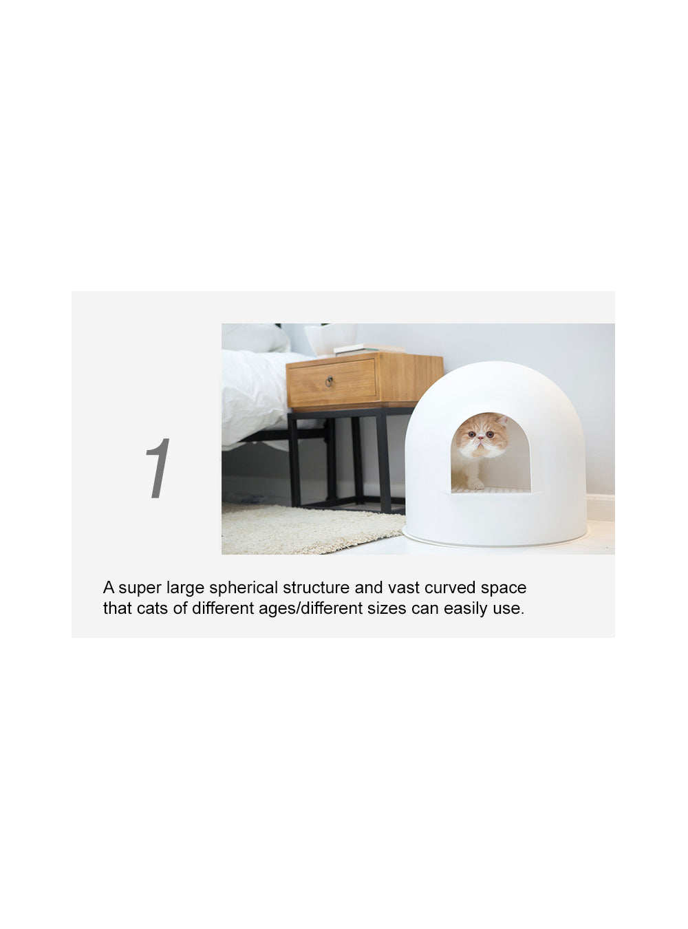 Pidan "Igloo" Cat Litter Box incl. litter scoop URBAN PAW PETS