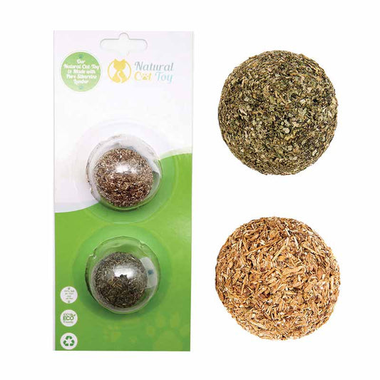 Natural Cat Toys - Silver Vine - Fitness - Ball - Catnip Combi