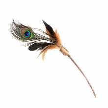 Natural Cat Toys - Silver Vine - Teaser - Feather - Peacock - Long - 40cm URBAN PAW PETS