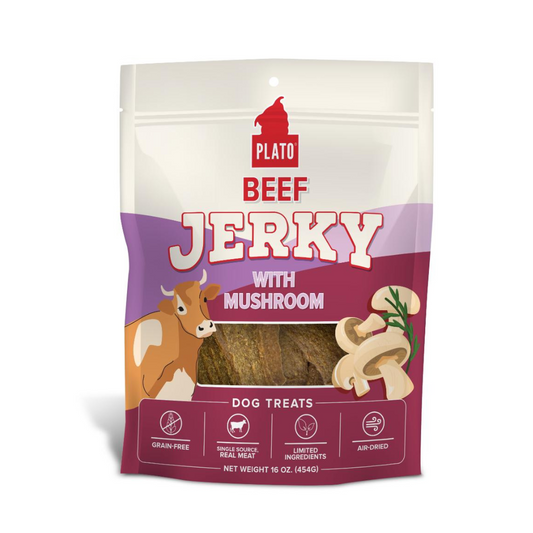 Beef Jerky w Mushroom Plato Pet Treats
