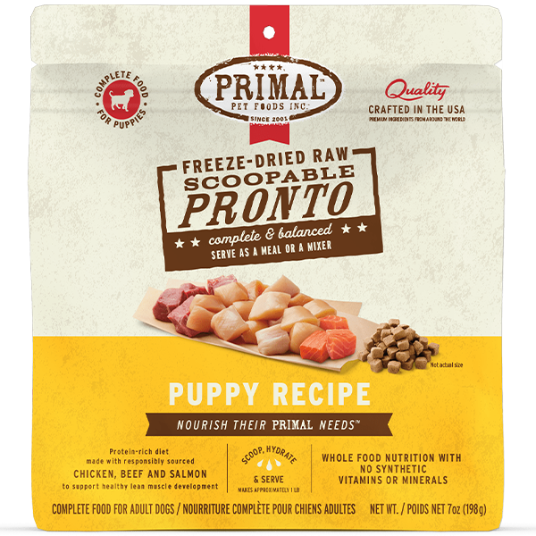 Primal Freeze-Dried Puppy Pronto Dog Food (7 oz, 16 oz & 25 oz)