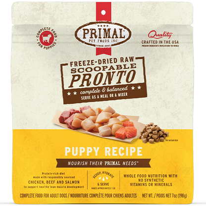 Primal Freeze-Dried Puppy Pronto Dog Food (7 oz, 16 oz & 25 oz)