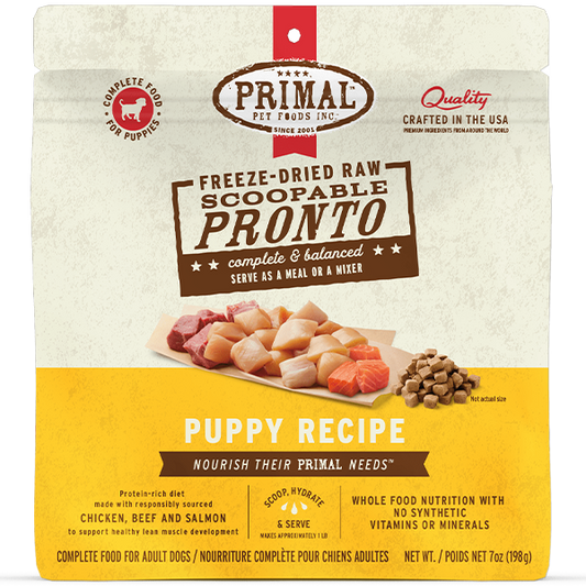 Primal Freeze-Dried Puppy Pronto Dog Food (7 oz, 16 oz & 25 oz)
