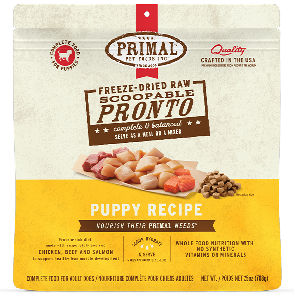 Primal Freeze-Dried Puppy Pronto Dog Food (7 oz, 16 oz & 25 oz)