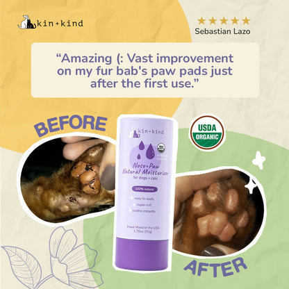 KIN+KIND Organic NoseNPaw Moisturizer Stick Dog/Cat 1.76oz – görsel 3