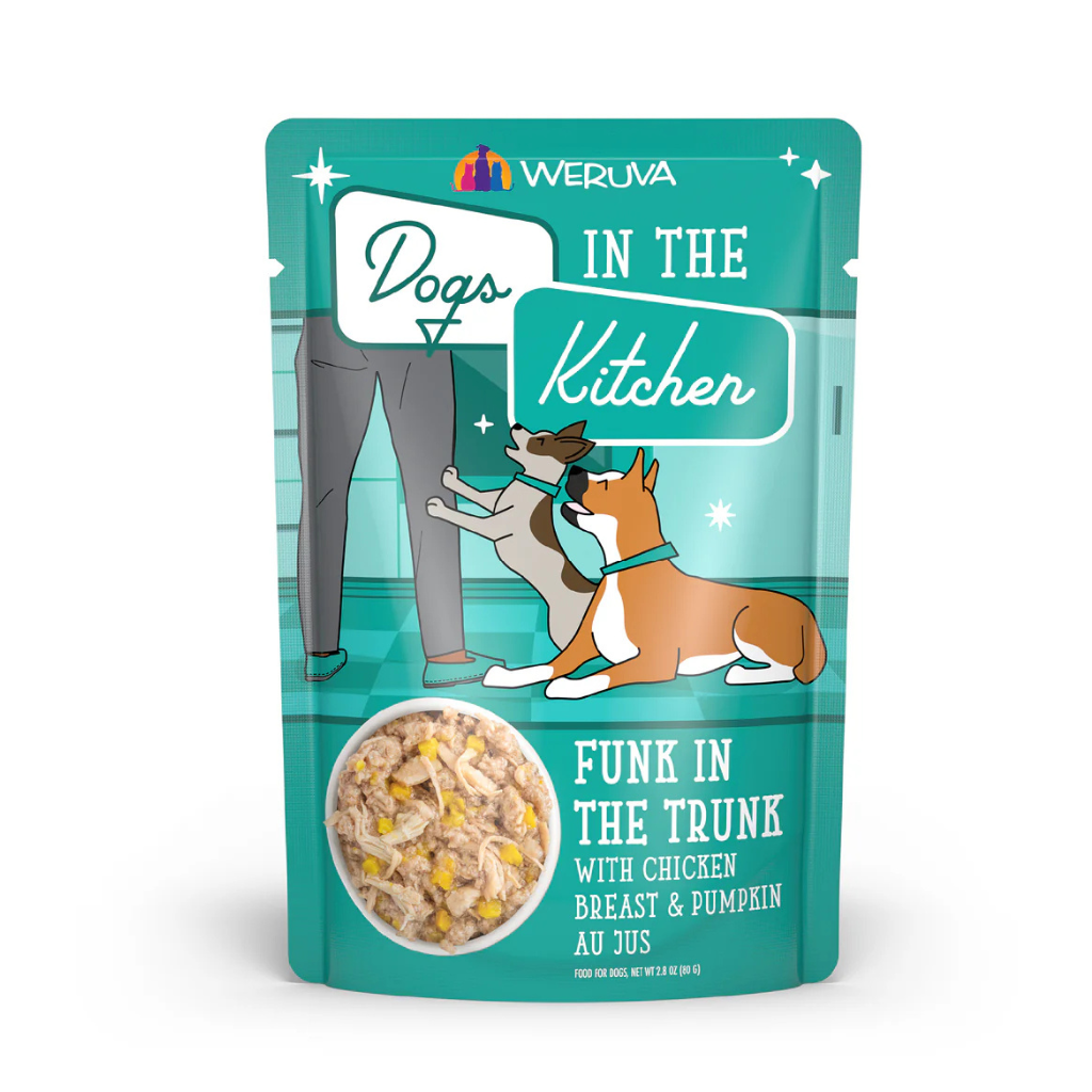 Chicken & Pumpkin Dogs in the Kitchen