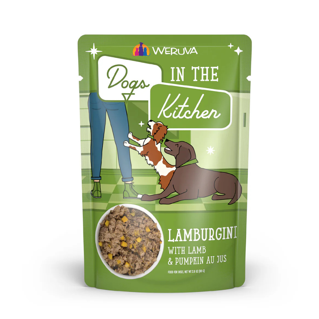 Lamb & Pumpkin Dogs in the Kitchen