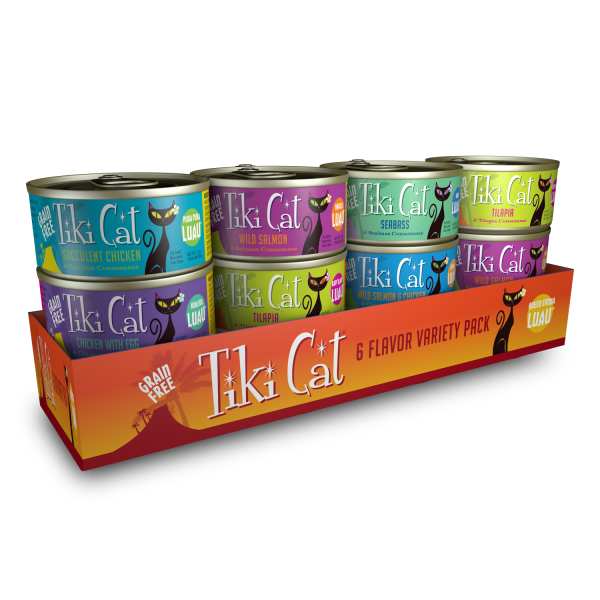 Tiki Cat Luau Grain-Free Variety Pack Wet – 12 x 2.8 oz