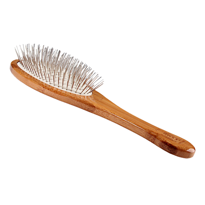 Bass Brushes - All Wire Pet Groomer - Oval With Wood Handle