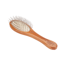 Bass Brushes - All Wire Pet Groomer - Oval With Wood Handle