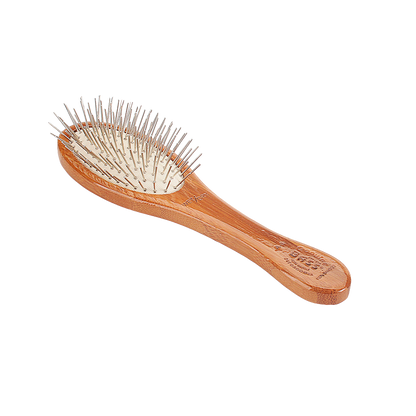 Bass Brushes - All Wire Pet Groomer - Oval With Wood Handle