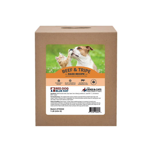 Base Beef & Tripe 1 lb (5 per case) Red Dog Blue Kat