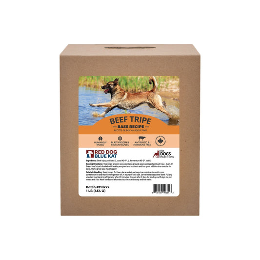 Base Beef Tripe (Tripe Only) 1 lb (5 per case) Red Dog Blue Kat