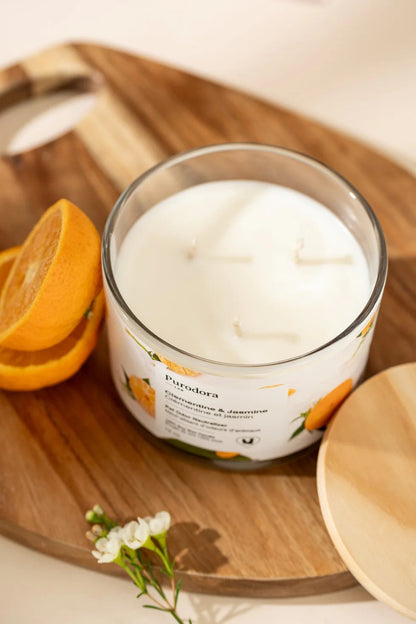 PURODORA Odor Neutralizer Clementine-Jasmine Soy Wax Candle URBAN PAW PETS