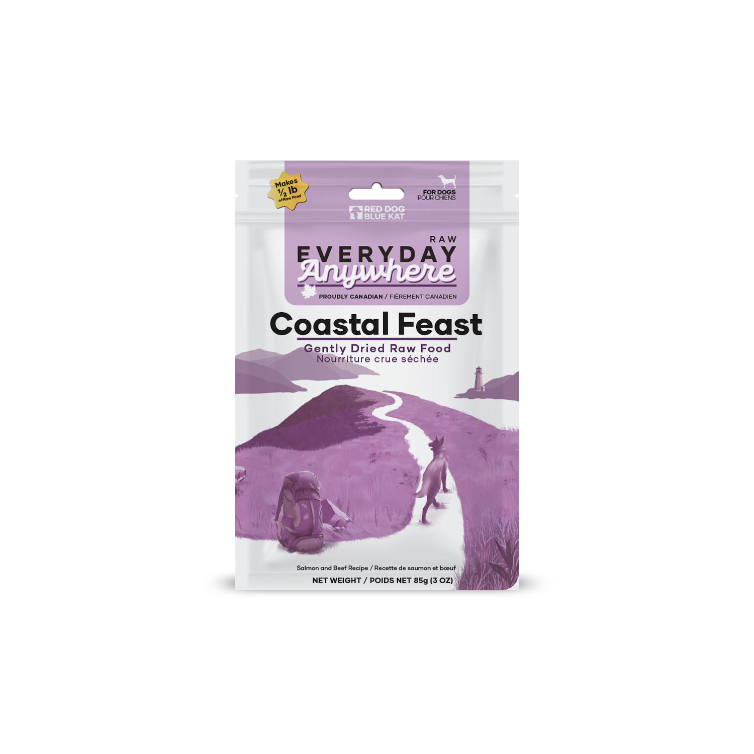 Everyday Raw Anywhere Coastal Feast for Dog (85 g bag) Red Dog Blue Kat