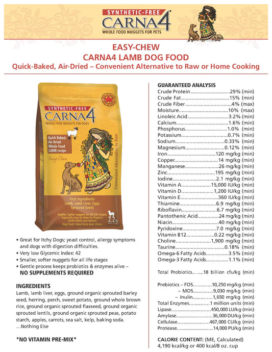 Carna4 Lamb Dog Food Carna4