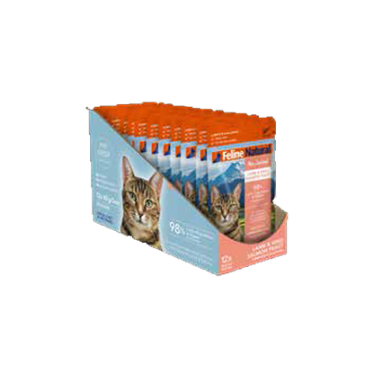 Feline Natural - Pouches - Lamb & King Salmon Feast - 85g (Case of 12)